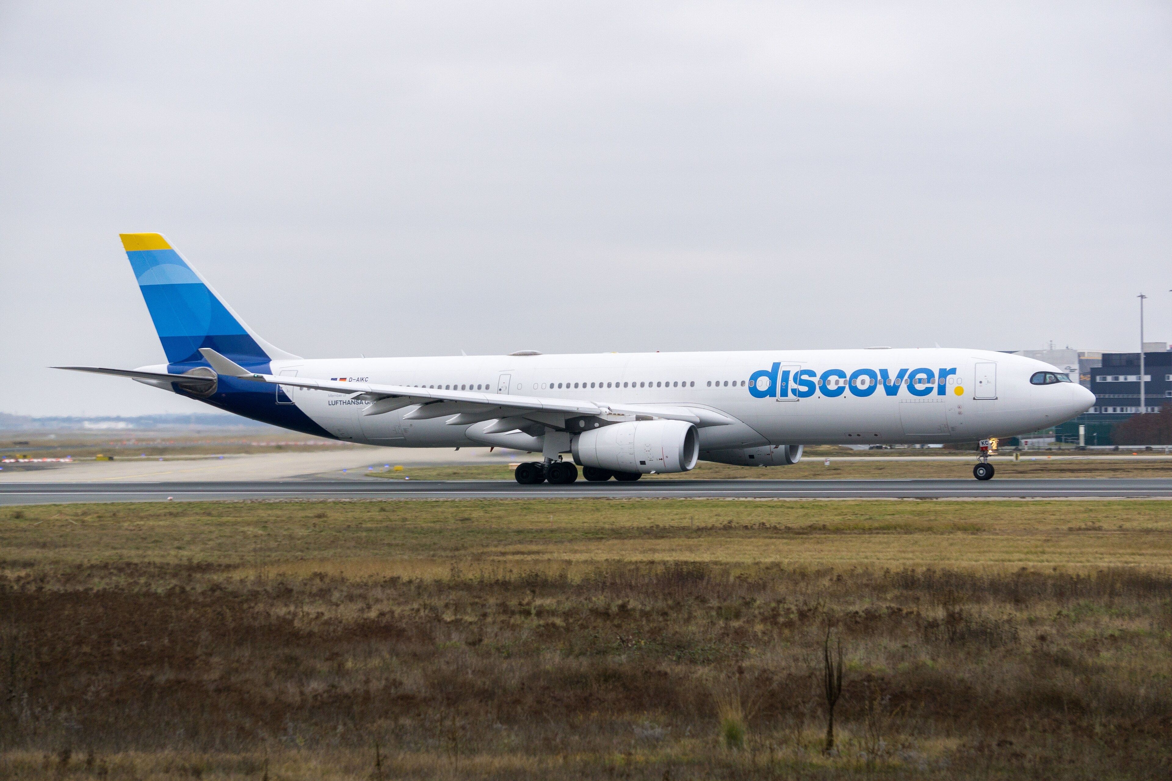 A Discover Airlines Airbus A330 passenger jet.