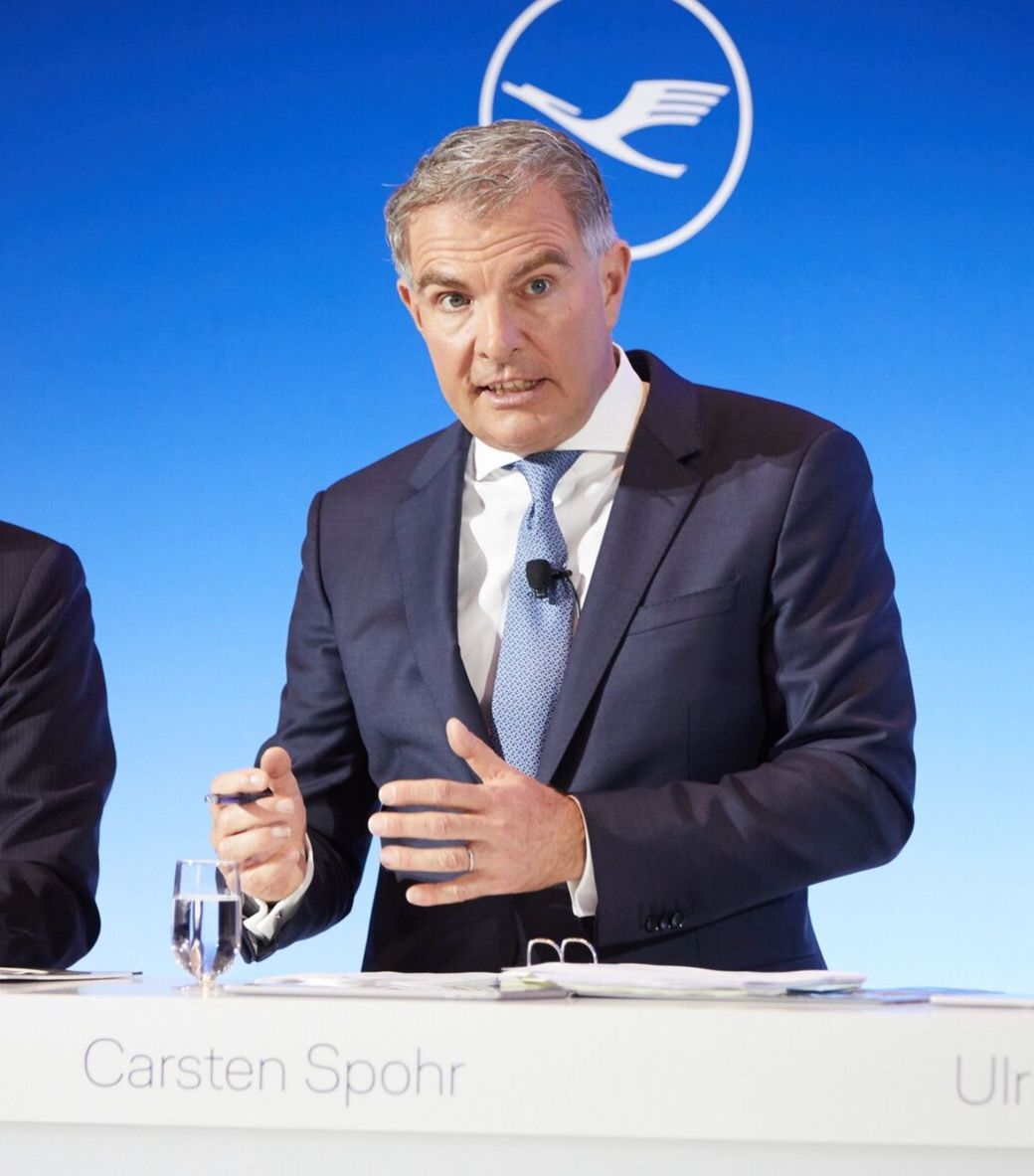 Carsten Spohr auf der Jahrespressekonferenz 2019